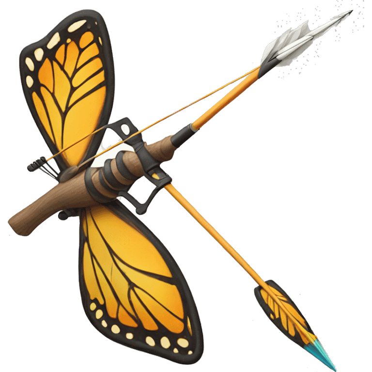 A butterfly shooting an arrow emoji