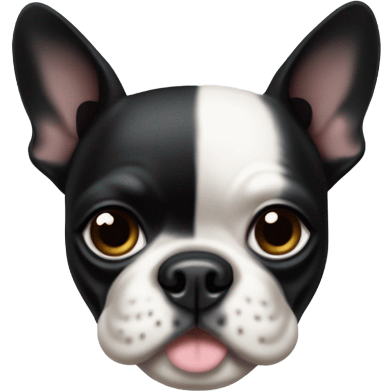 boston terrier with floppy ears emoji