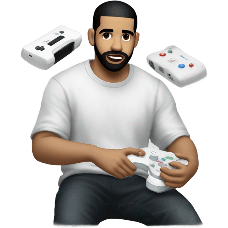 Drake playing with a wii controller emoji