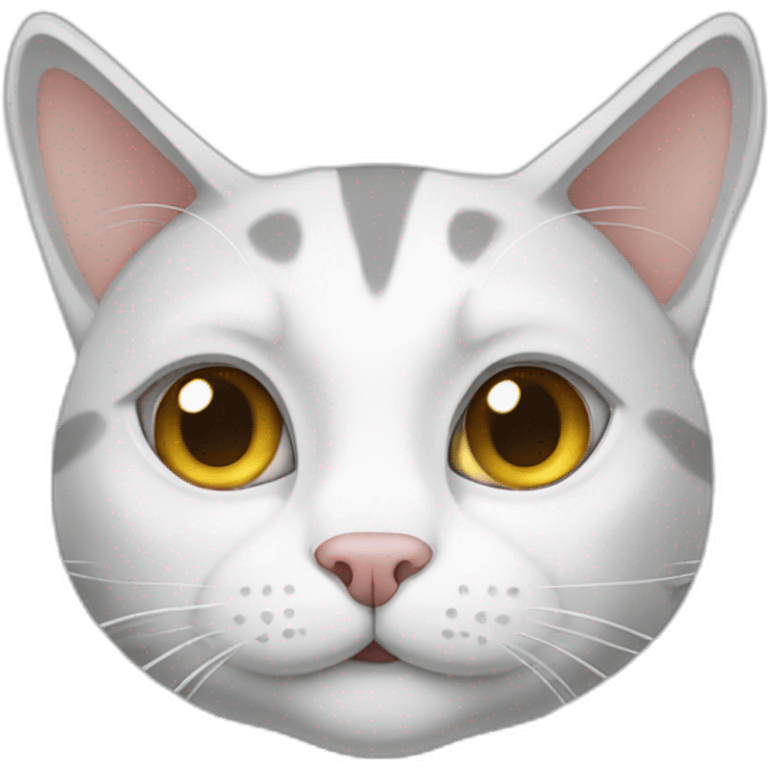 White and gray cat emoji