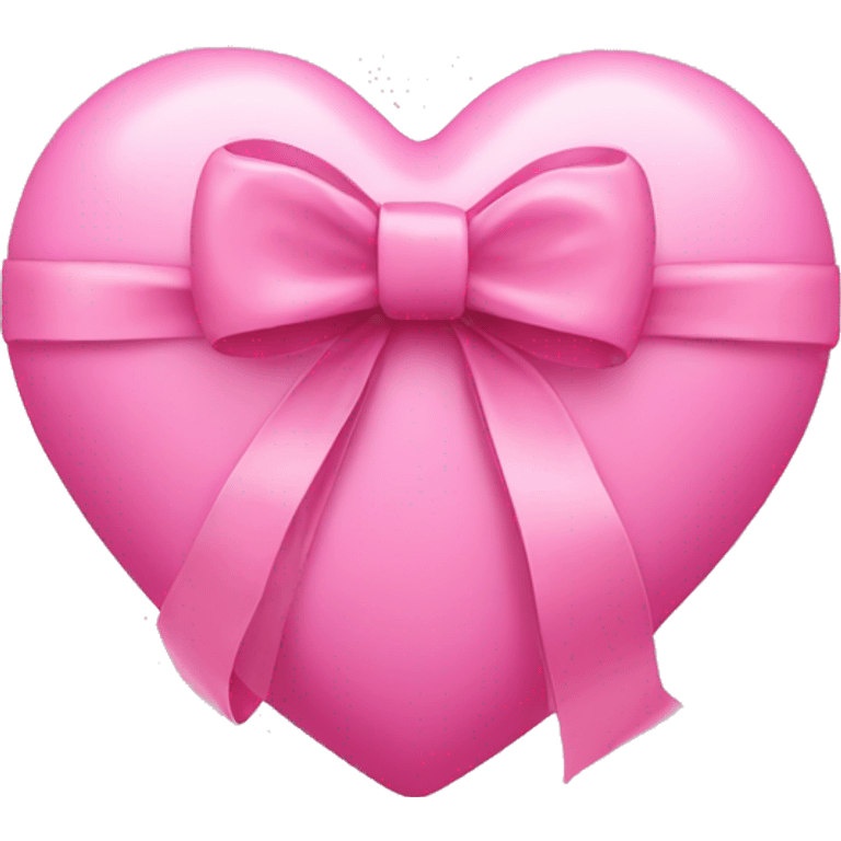 a pink heart wrapped by a bow emoji