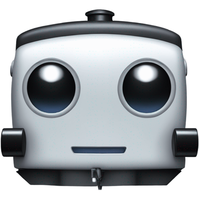 A electric locomotive (With little shiny black Kirby eyes) emoji