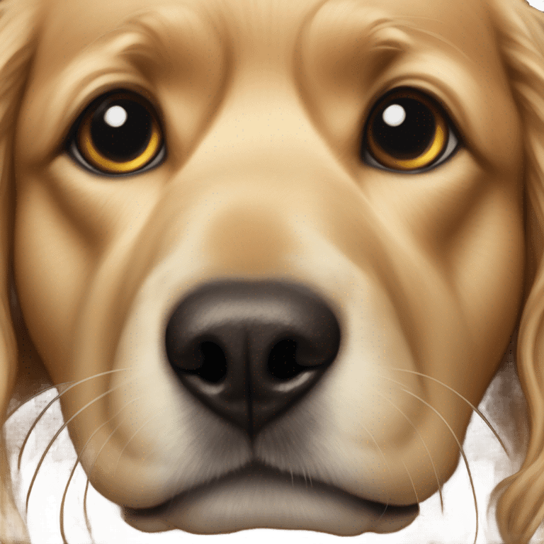 realistic dog portrait close up emoji