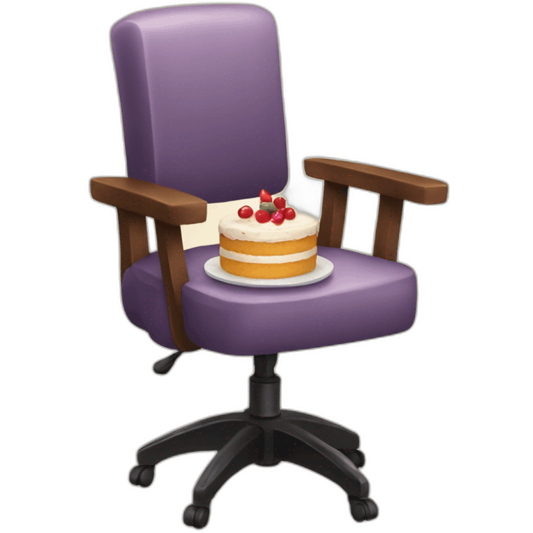 2 chair with Cake emoji