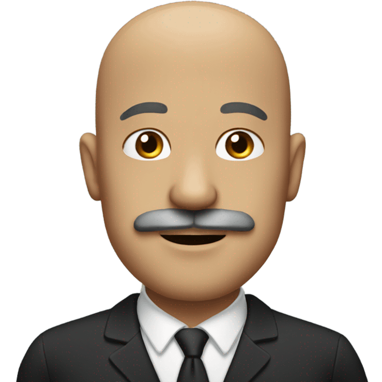 Bald guy with handlebar mustache emoji