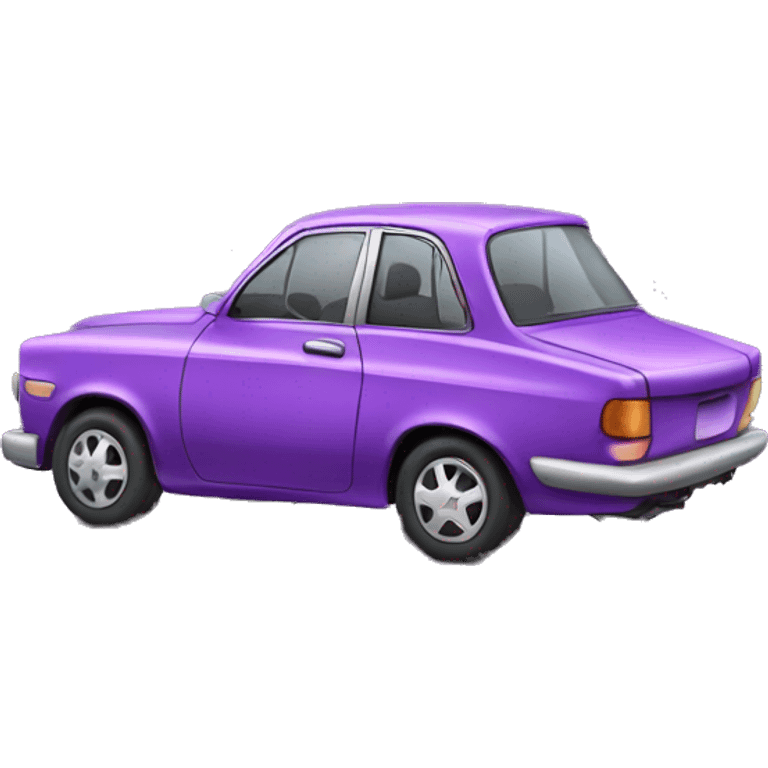 old broken purple car emoji