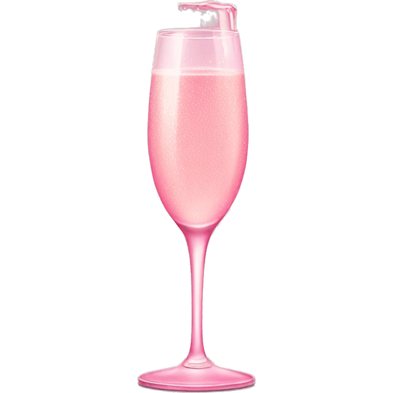 Pink champagne  emoji