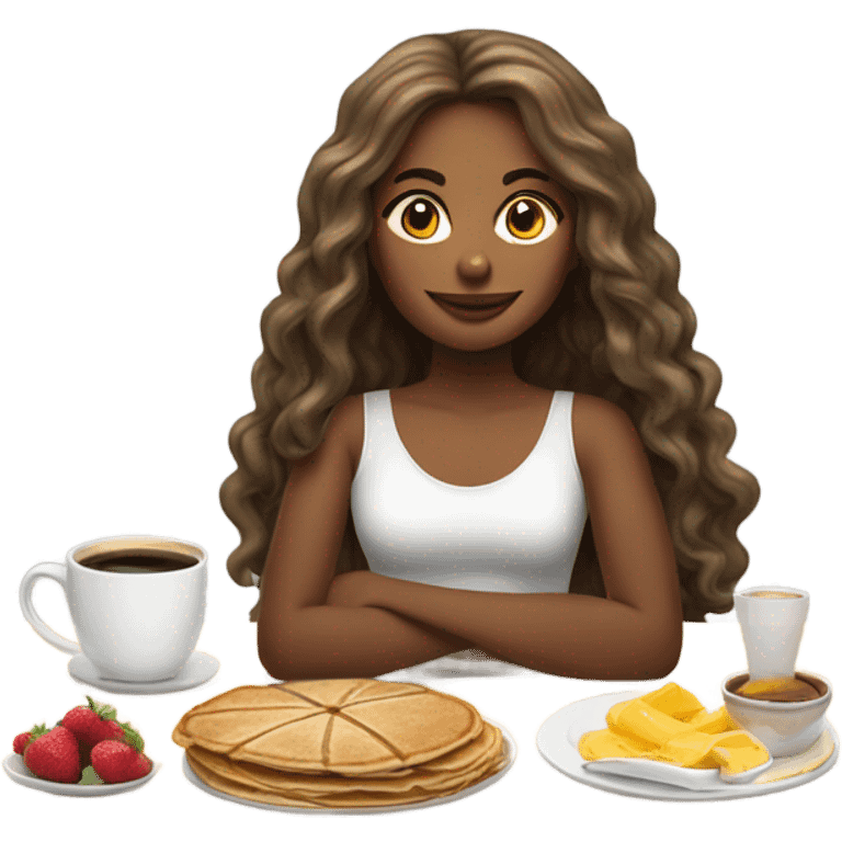 Artemis eating breakfast emoji