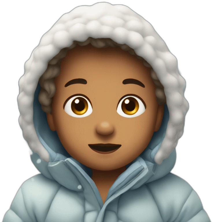 baby in the snow mountains emoji