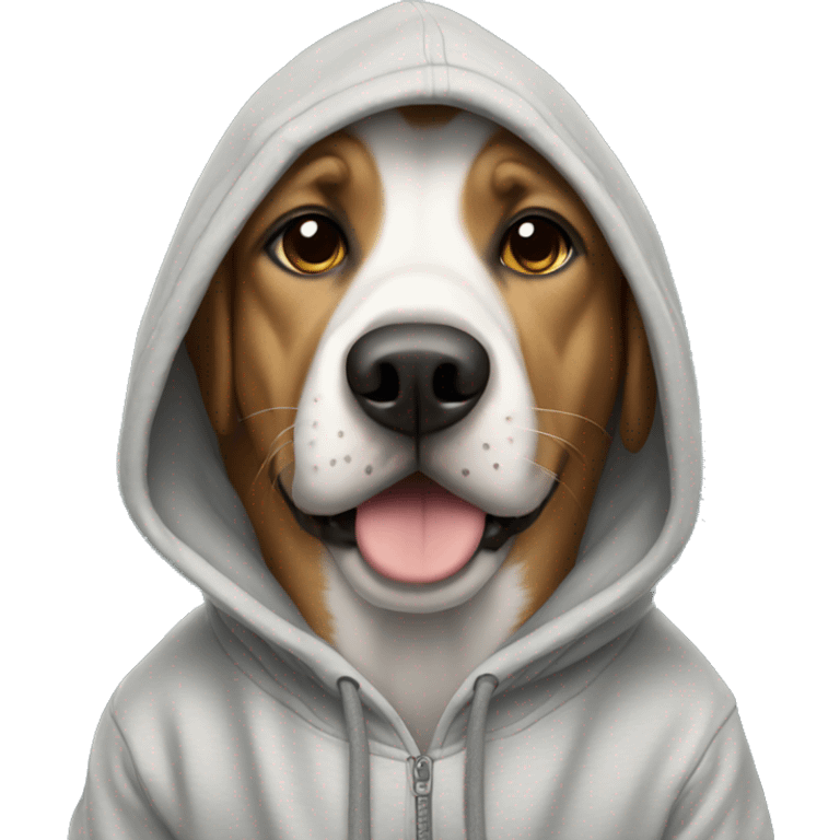 Dog wearing hoodie  emoji