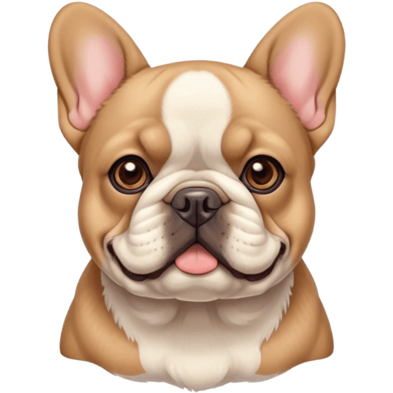 Fluffy French bulldog emoji