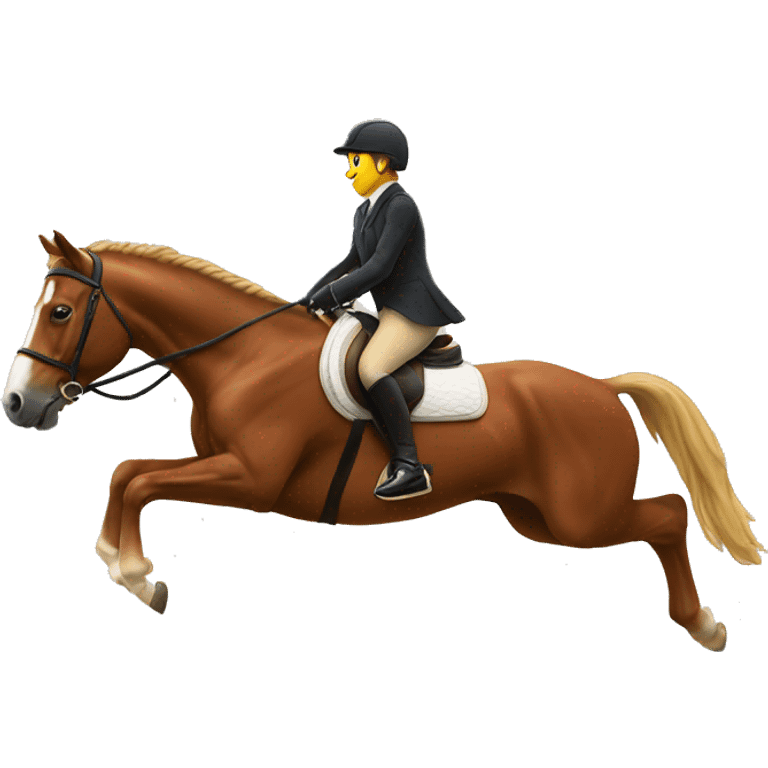 horse jumping with rider on back emoji