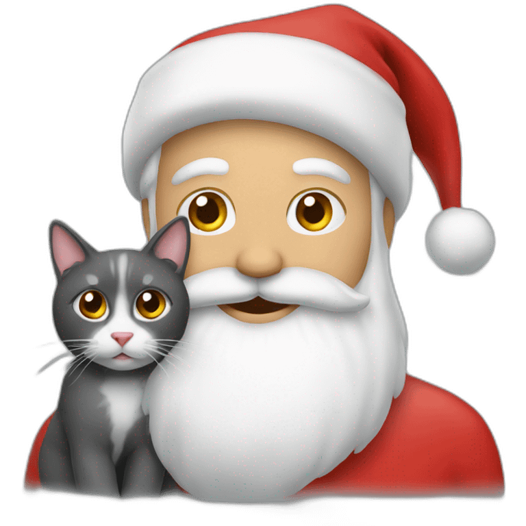 santa with cat emoji