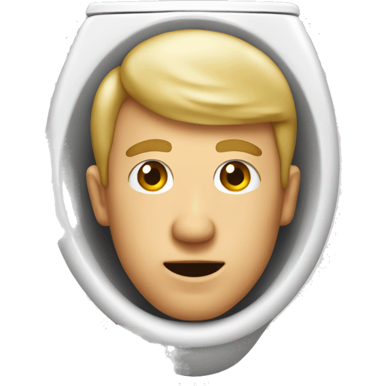 A man with a head sticking out of a toilet emoji