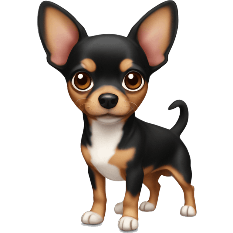 Chihuahua/daschund brown and black calico emoji