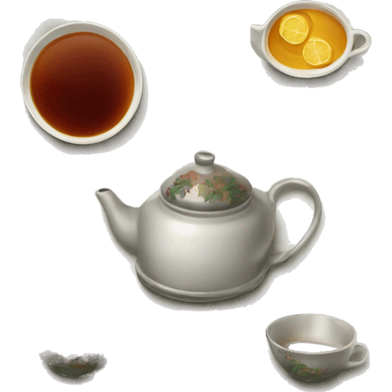 chinese tray with tea emoji