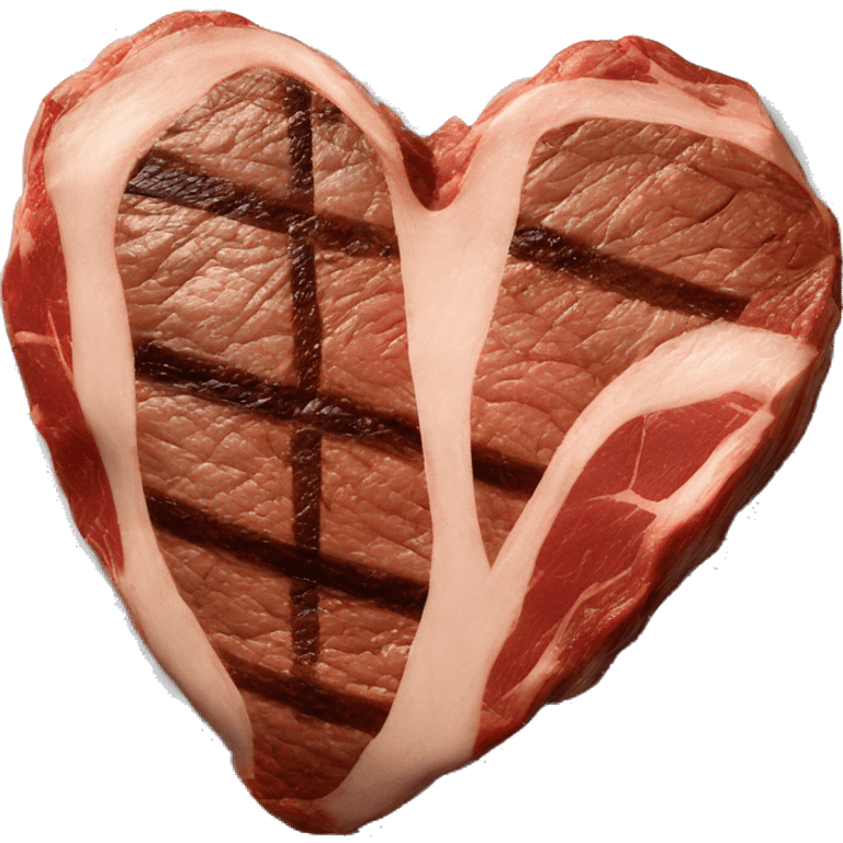 Steak in the shape of a heart emoji