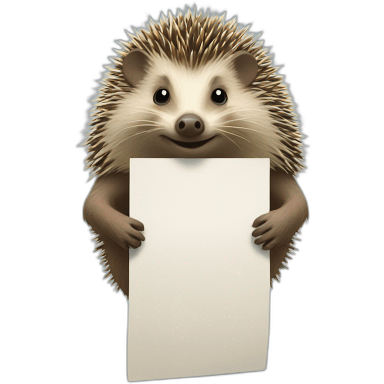 hedge hog and voting ballot emoji