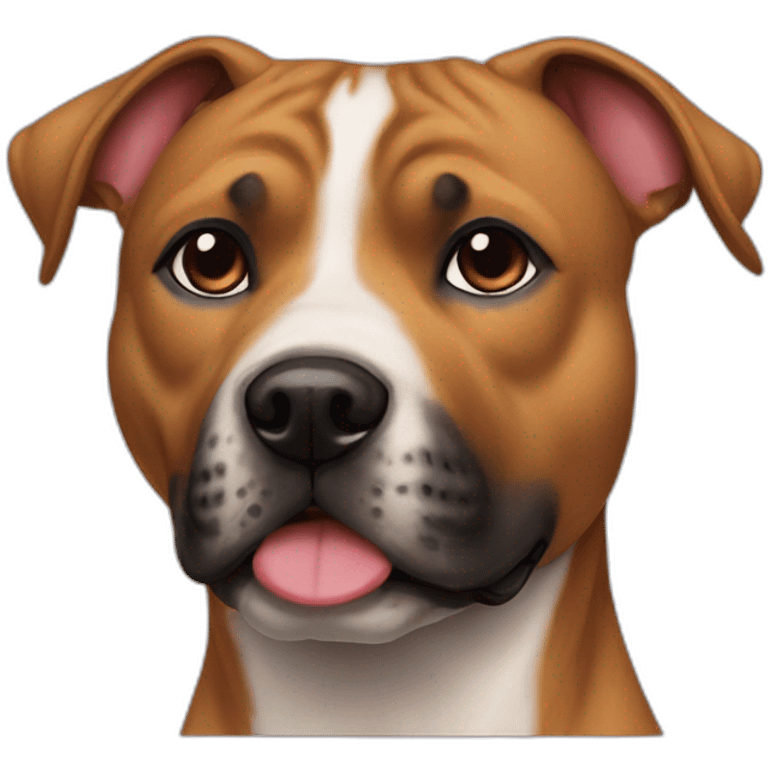 Staffy chien fauve panache emoji