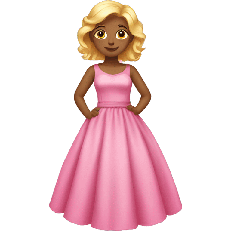 lovely pink dress emoji