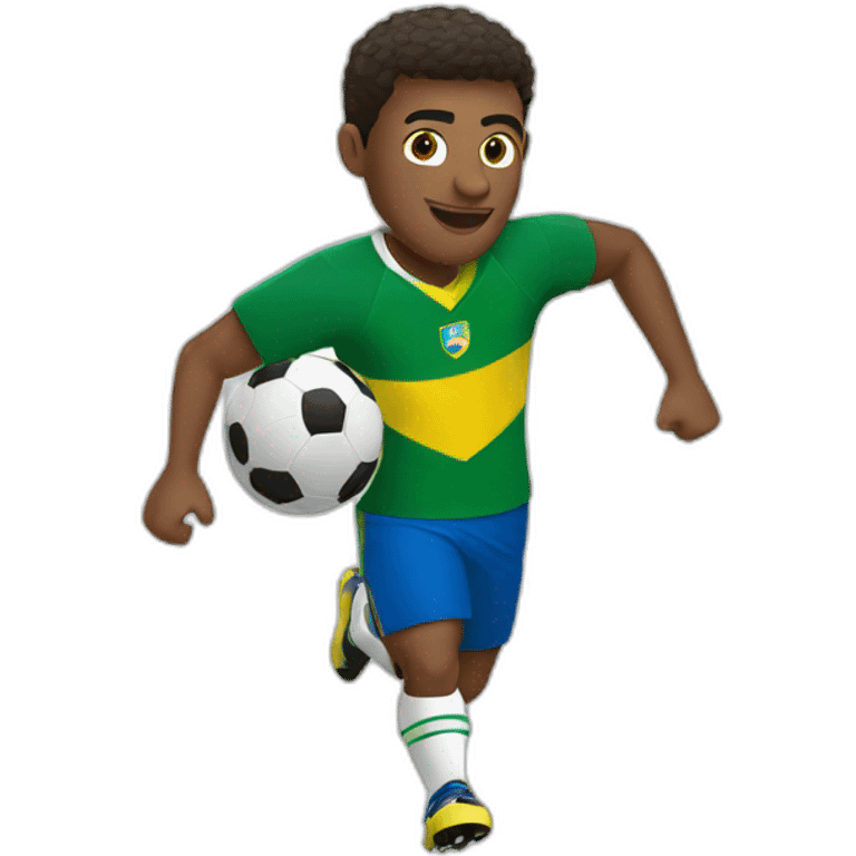 brazilian playing football emoji