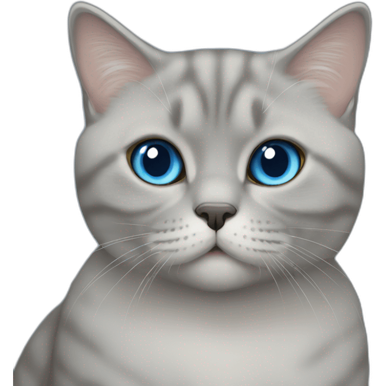 british shorthair cat with blue eyes emoji