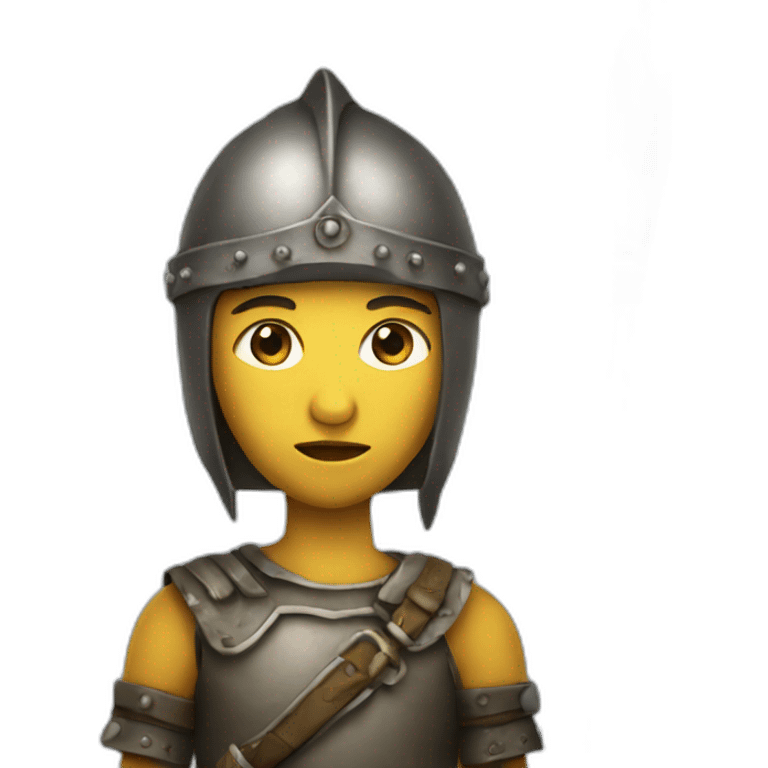 person with spear in head emoji