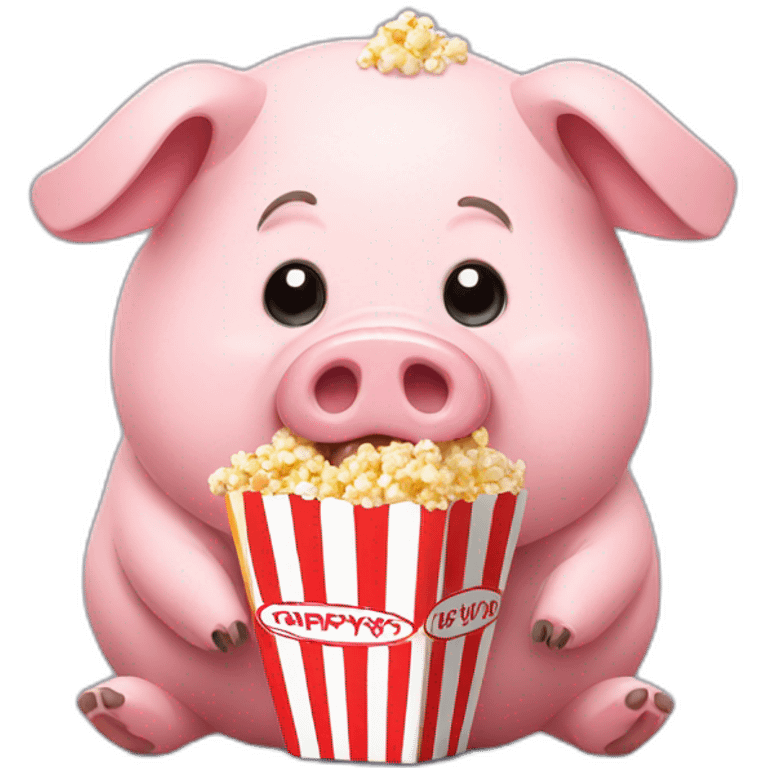 Pig with popcorn emoji