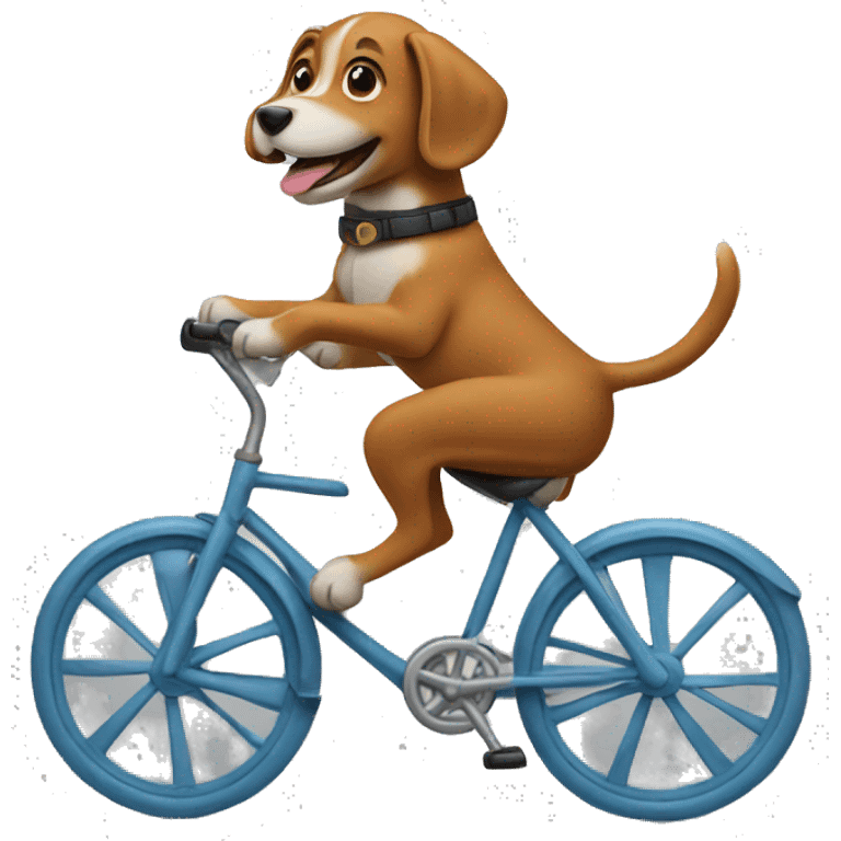 dog riding a bike emoji