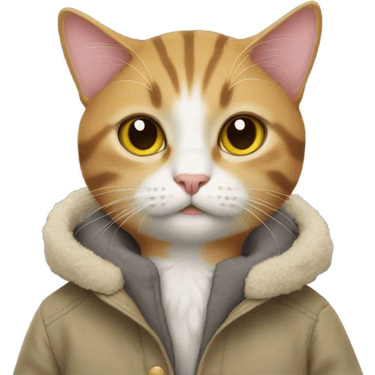 Cat with a coat on emoji