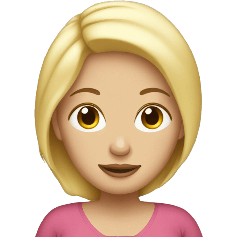 Pregnant blond woman  emoji