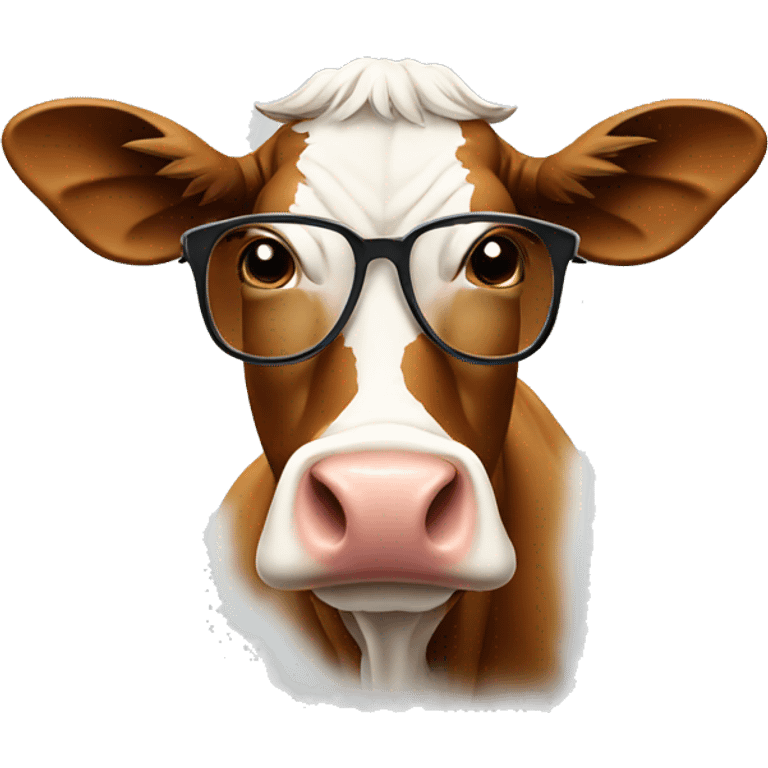 cow with glasses  emoji