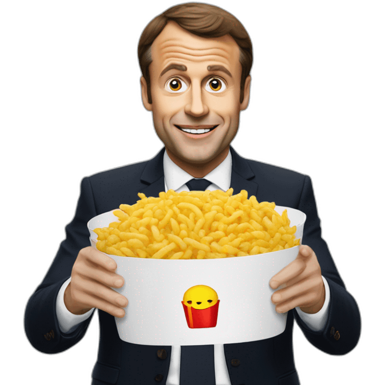 Macron qui mange mcdo emoji