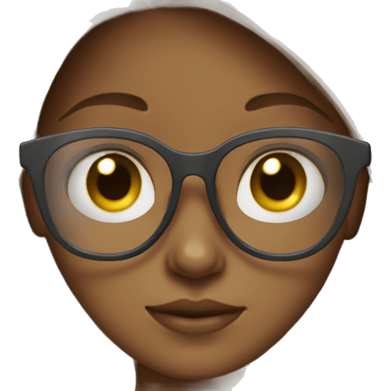 Girl with glasses emoji