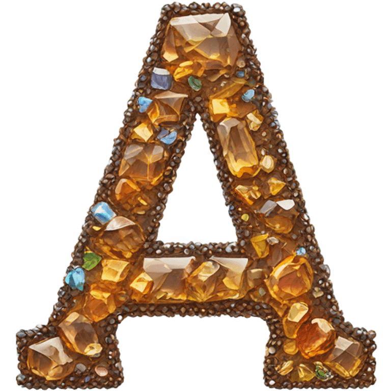 The letter A, which has a crystal frame, is animated by scrolling, after which the tether icon appears emoji