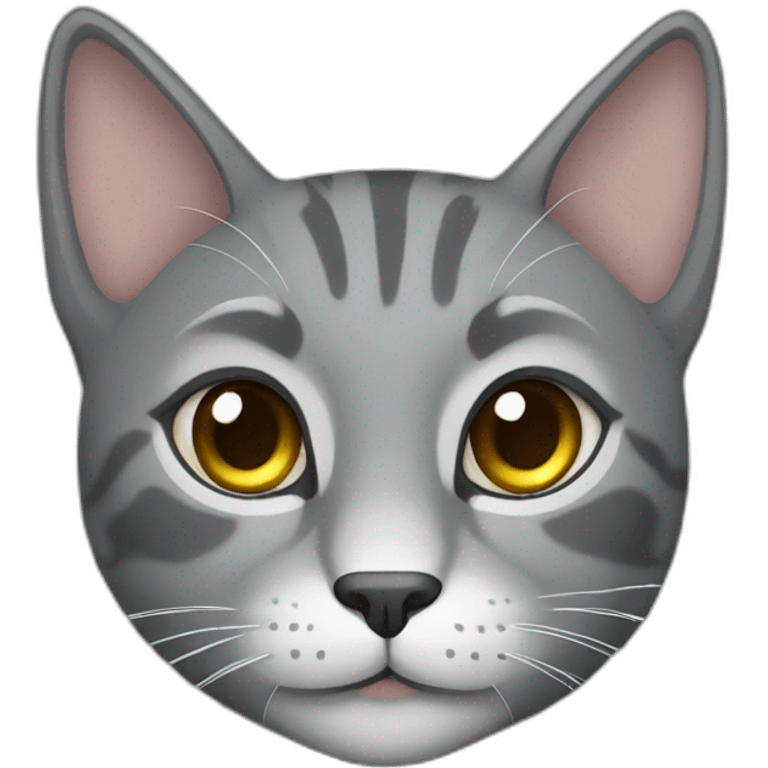 simple gray cat emoji