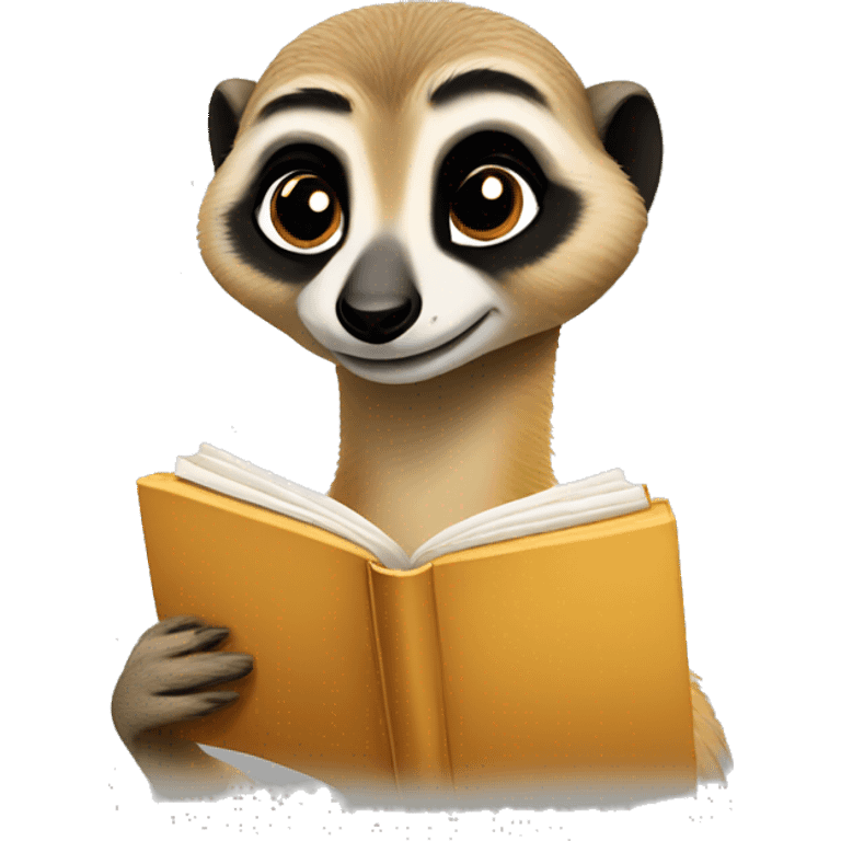 meerkat looking book emoji