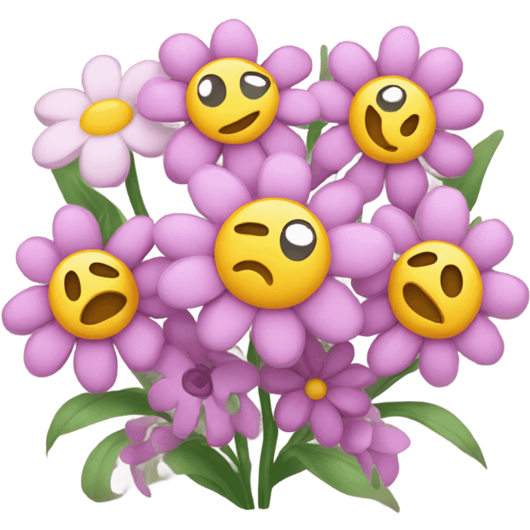 Flowers saying aww  emoji