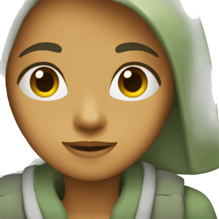 girl in a sage crcar view from side emoji