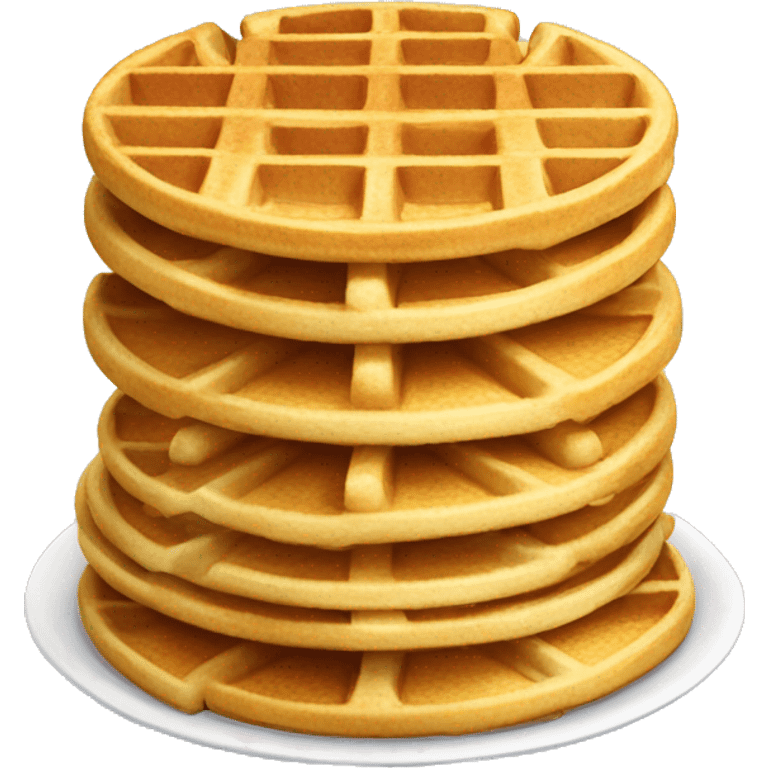 Stack of waffles wih uter on the top emoji