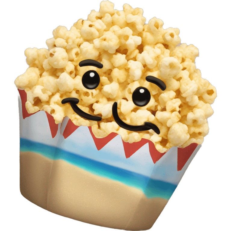 Popcorn on the beach emoji