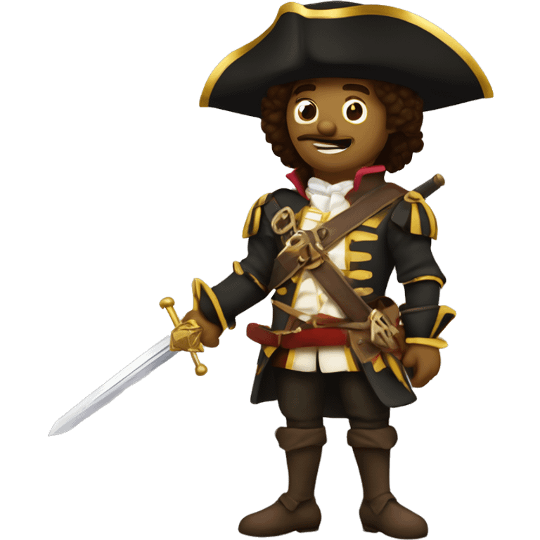 Musketeer with wine and gold colors and sword emoji