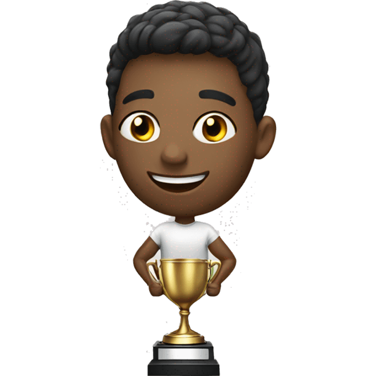 athlete with winner trophy emoji