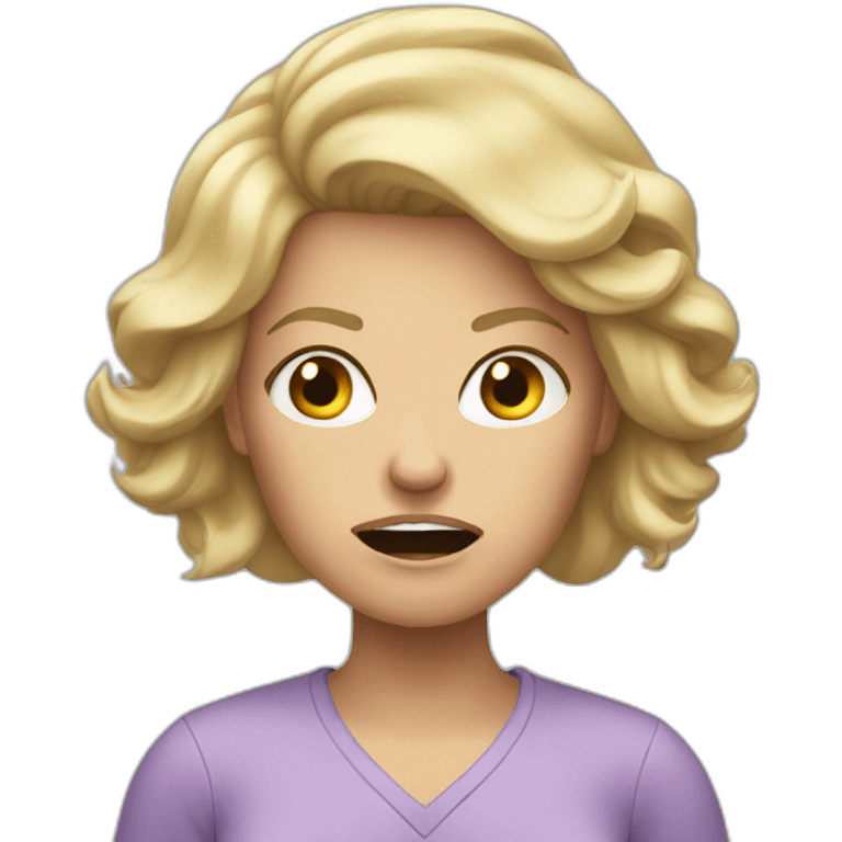 very angry mother blond hair emoji