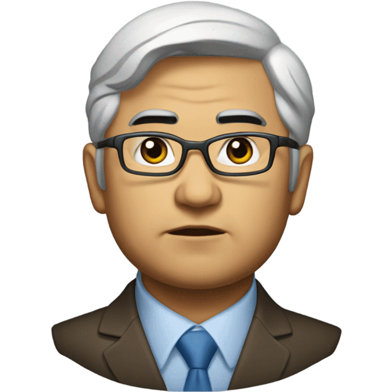 Kassym-Jomart Tokayev photorealistic serious emoji