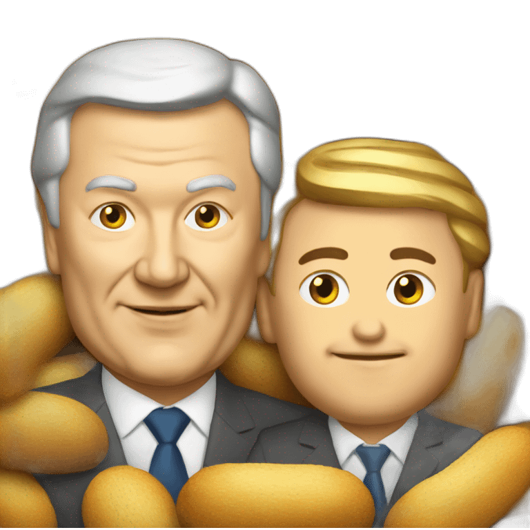 Yanukovich and golden brot emoji