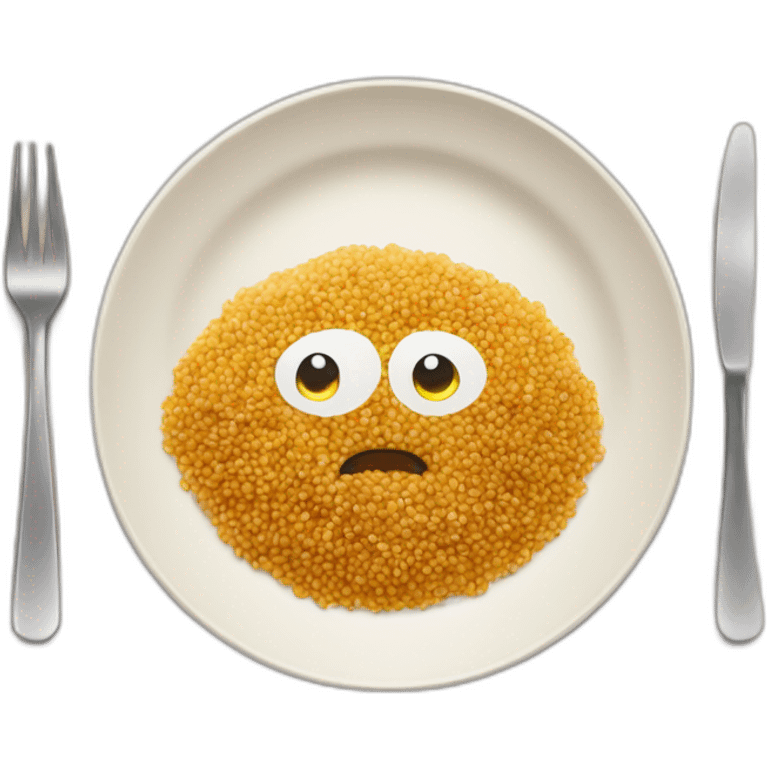 Quinoa in a plate emoji