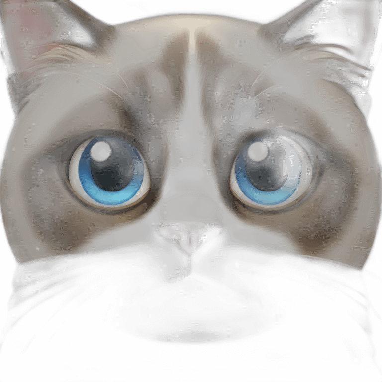 Grumpy cat blue eyes emoji