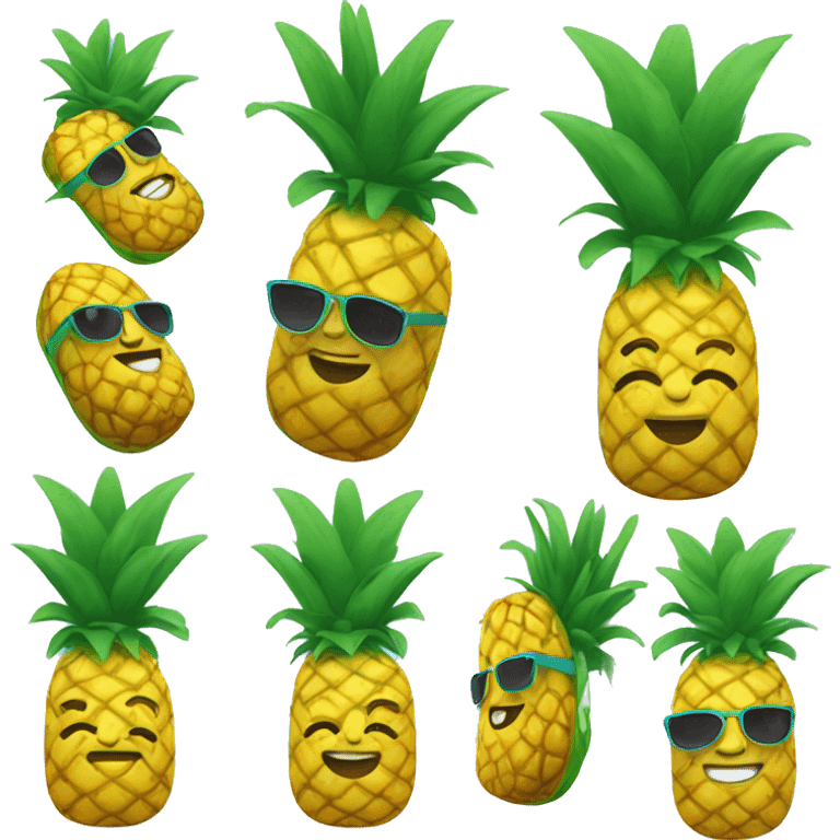 Pineapple wearing flip flops emoji