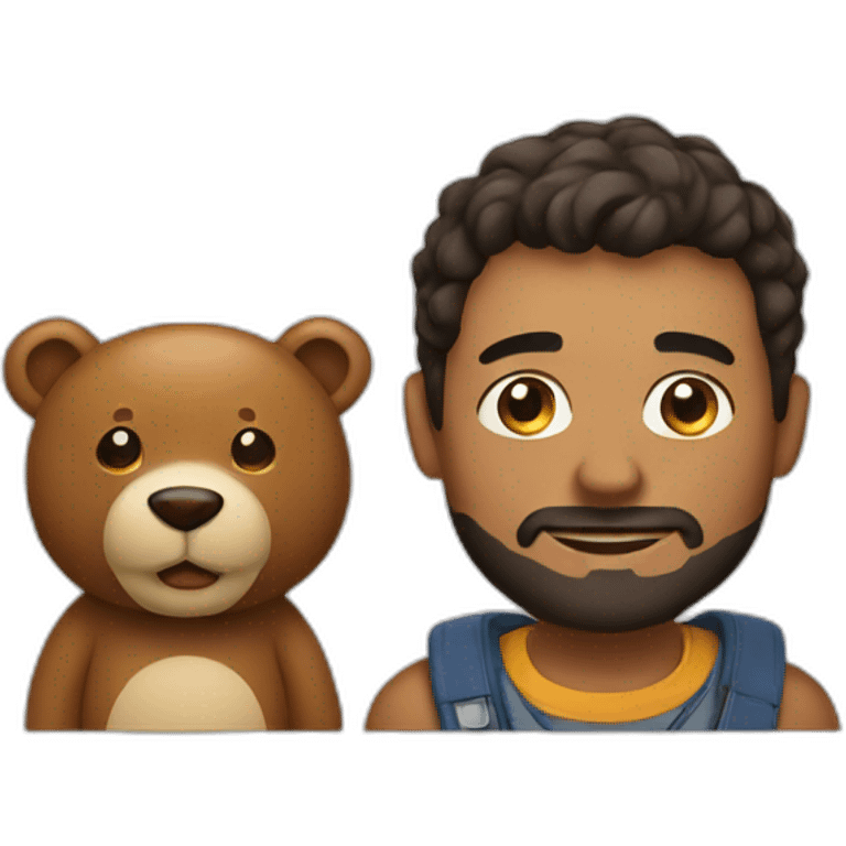 male with bear emoji